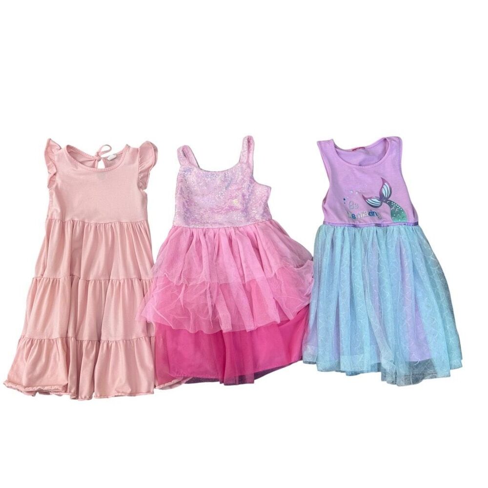 Set of 3 kids girls dresses size 6